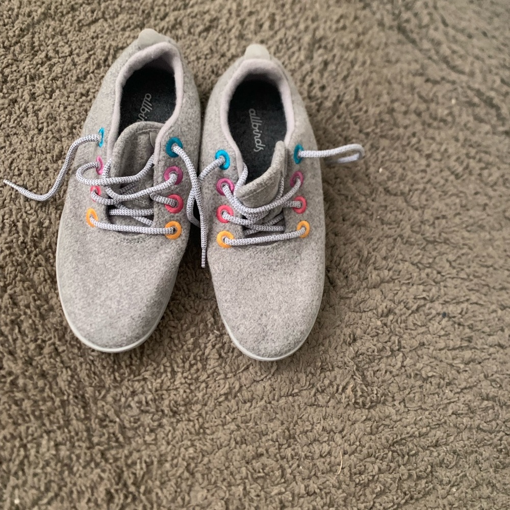 Allbirds Kids Sneakers in Gray with Colorful Accents